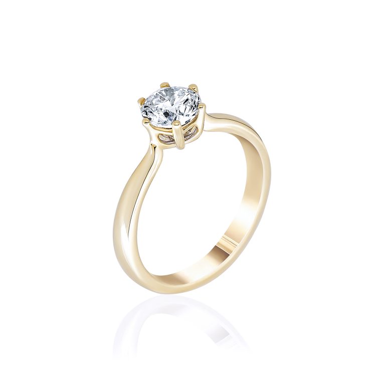 14Y Yellow and White Gold Diamond Ring