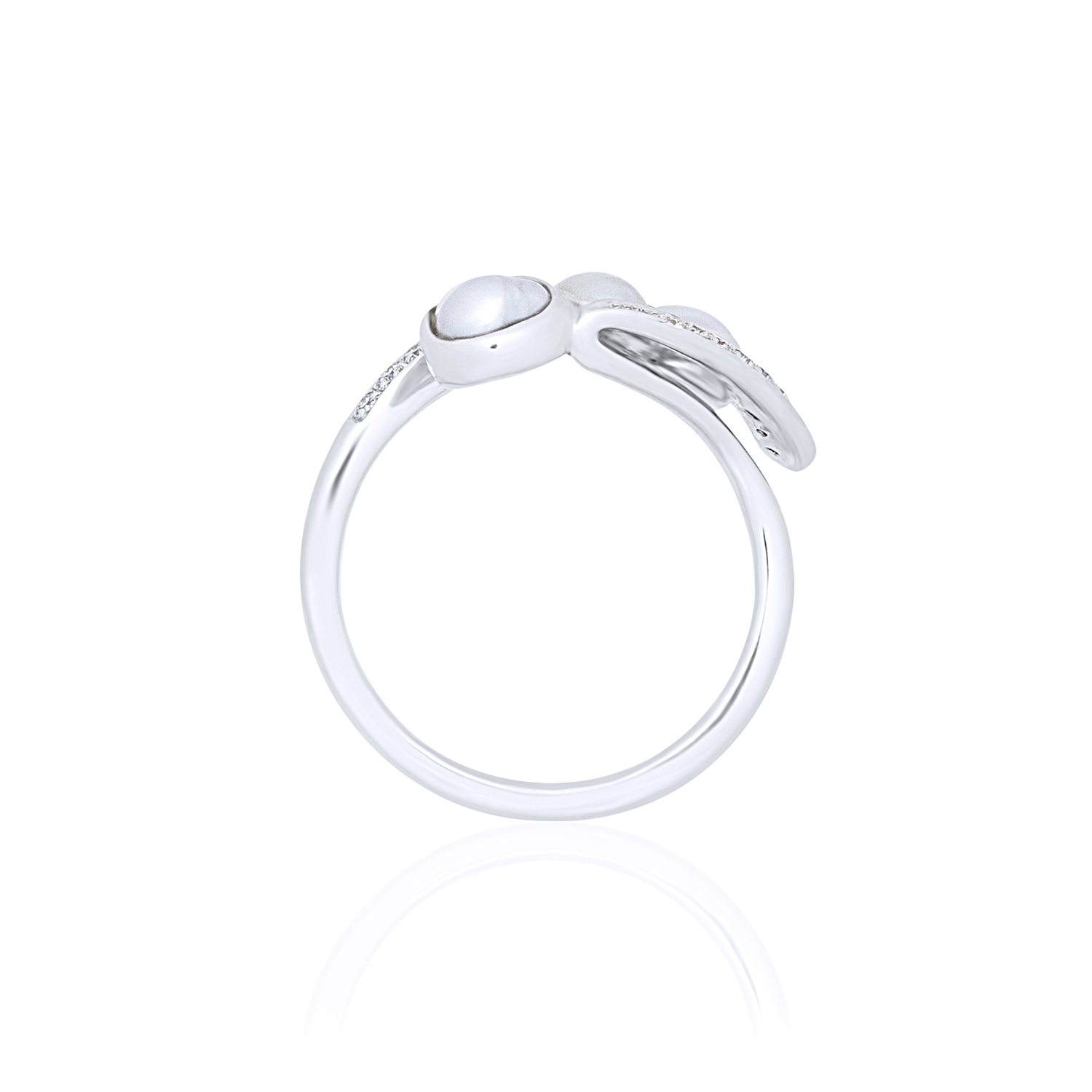 18ct White Gold Keshi Ring | JC Jewellery